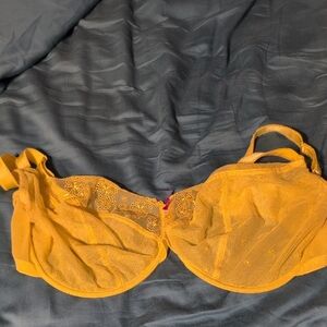 Elegant Mustard Lace Bra
